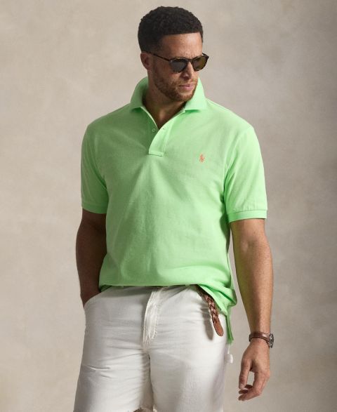 Мужское поло Polo Ralph Lauren Big & Tall The Iconic Mesh Polo Shirt, цвет: Лаймовый