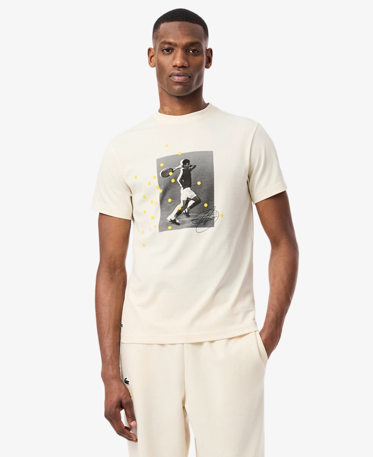 Lacoste Men's Tennis x Novak Djokovic Crewneck Graphic T-Shirt
