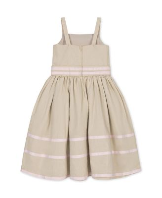 Little and Big Girls' Linen Cami Rosette Dress