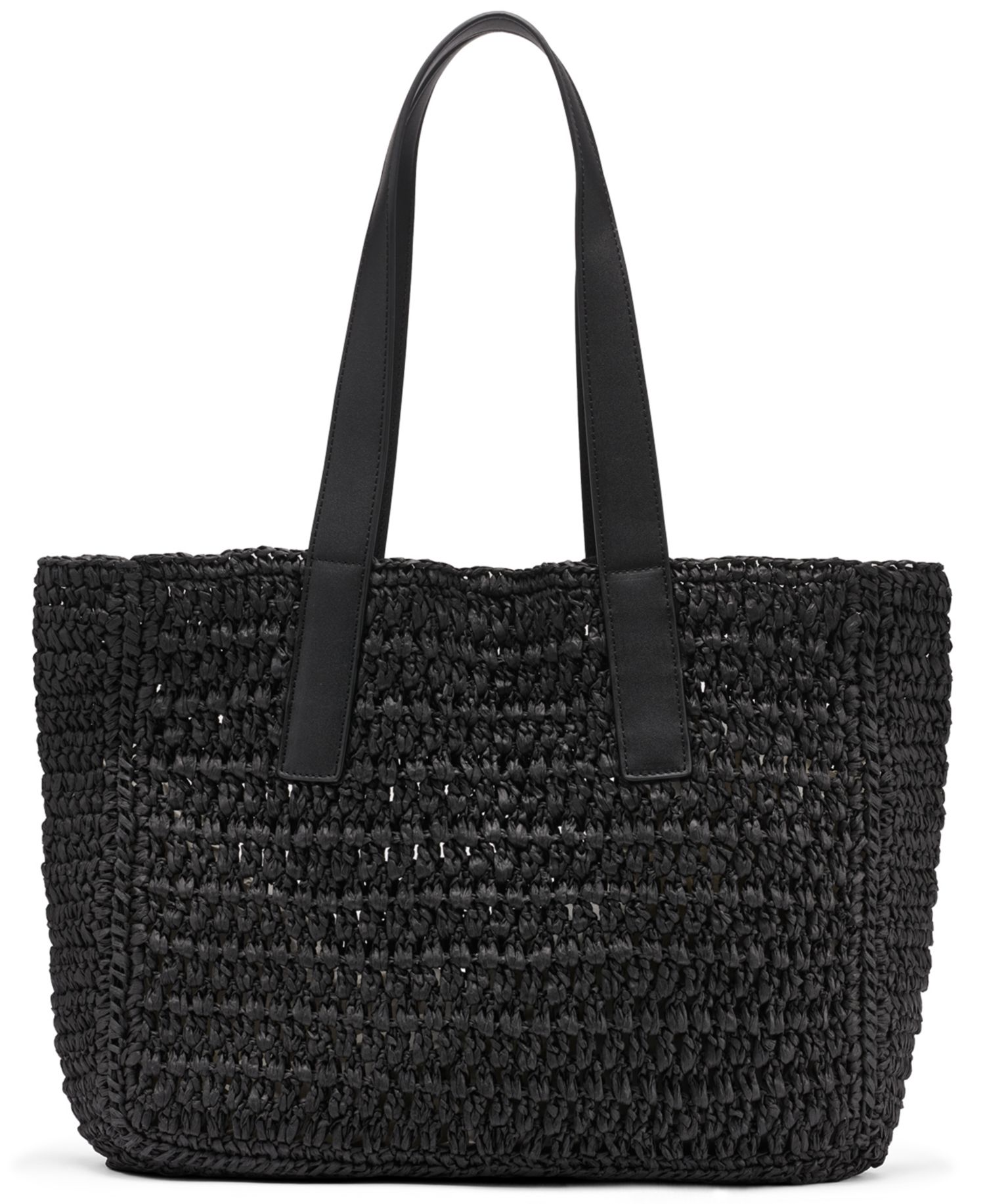 Joan Raffia Tote with Interior Pouch