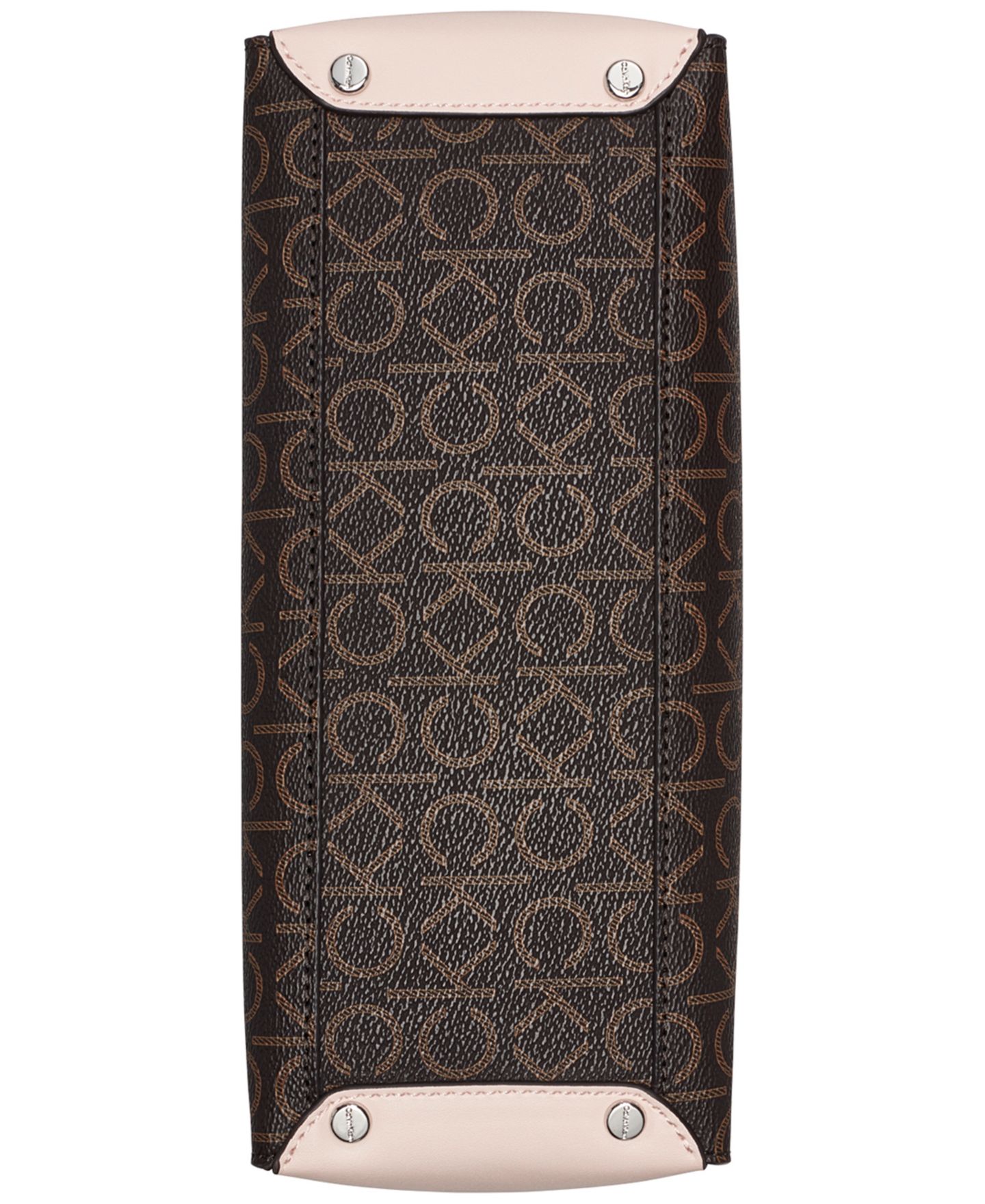 Женская сумка Calvin Klein Nova Chain Mixed Signature Top Zipper Shoulder, цвет: Хаки / Розовый — фото 5