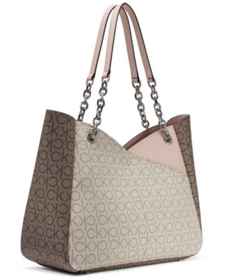 Zoe Signature Medium Chain Tote Bag