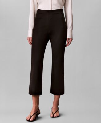 Women's Ponte Crop Flared Pants