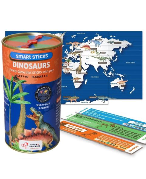 Настольная игра Chalk & Chuckles Smart Sticks-Dino «Карта динозавров», 60 дет., от 6 лет