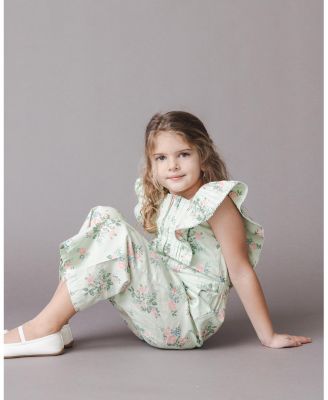 Toddler Girls' Organic Flutter Sleeve Sateen Jumpsuit