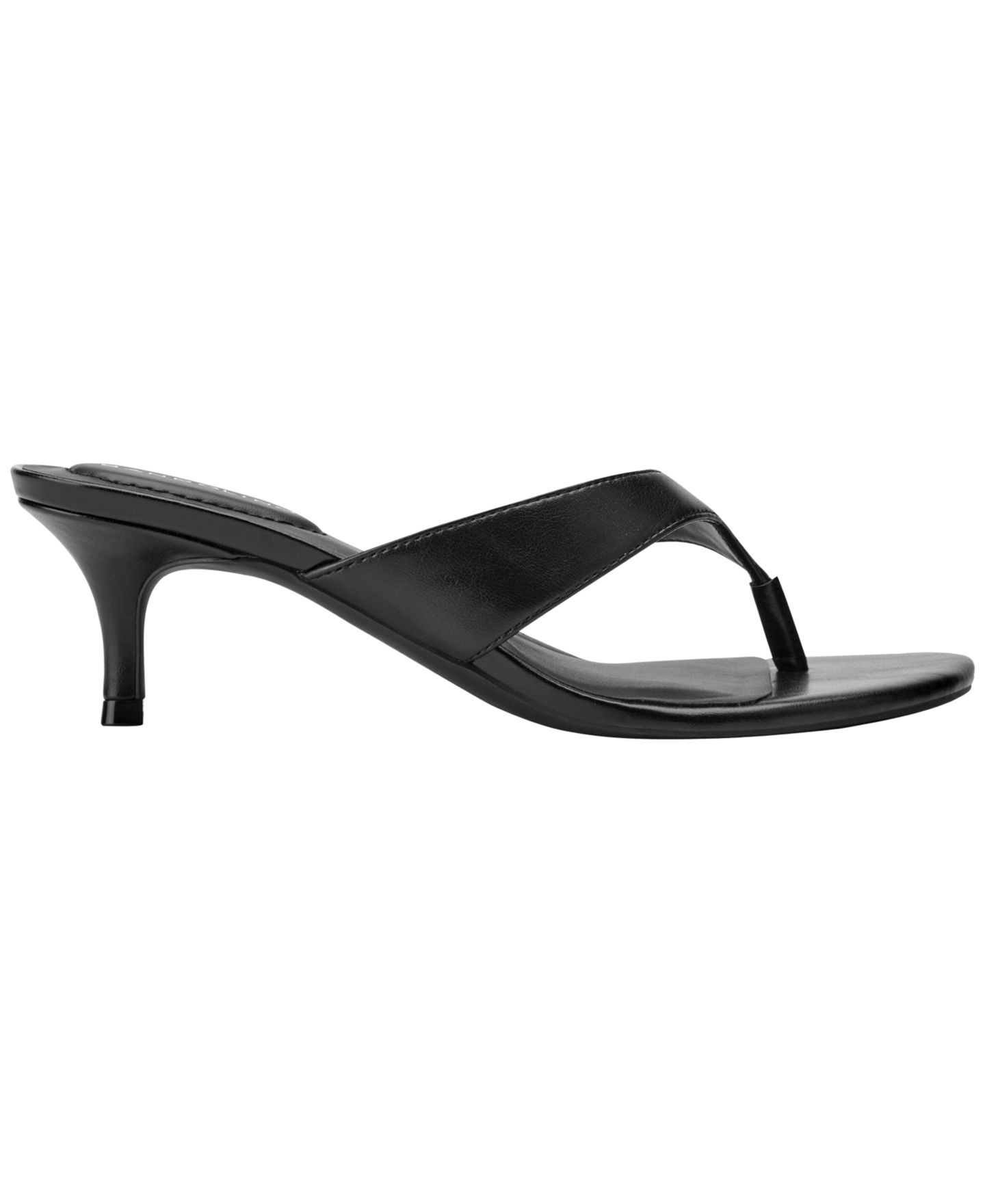 Женские сандалии Bandolino Ammer Thong Kitten Heel Dress Sandals, цвет: Чёрный — фото 2