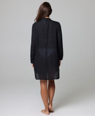 Women's Button-Down Swim Shirt with Pockets