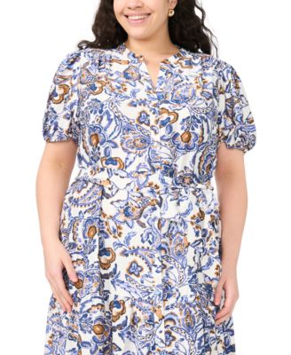 Plus Size Split Neck Maxi Dress