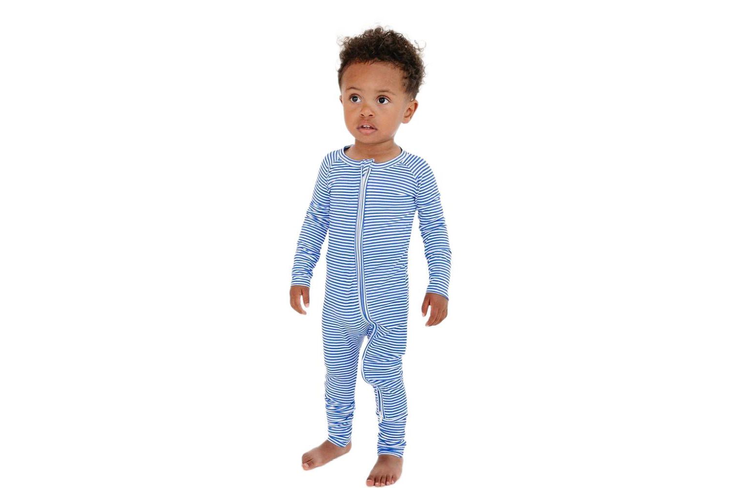 Boys Cobalt Stripe Bamboo Sleeper