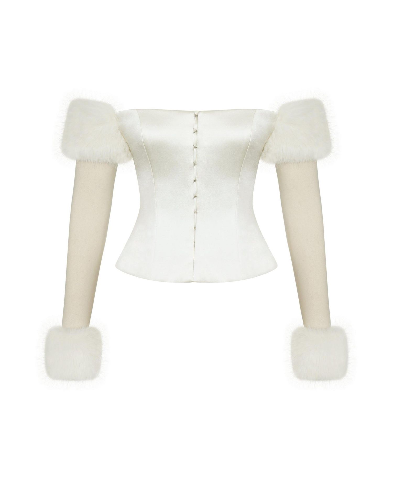 Women's Nola Off-Shoulder Fur Trimmed Top