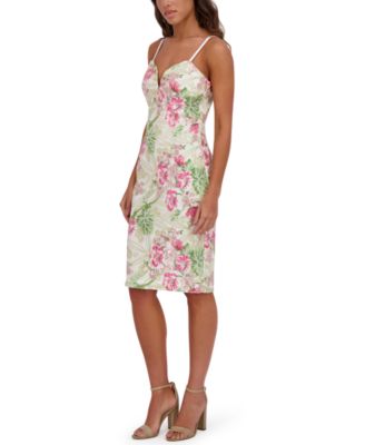 Women's Embroidered Sequin Sweetheart Dress