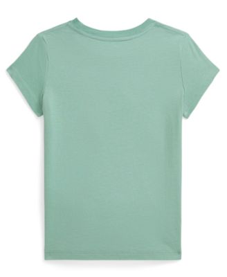 Girls' 2-6X Dog-Print Crewneck Jersey T-Shirt