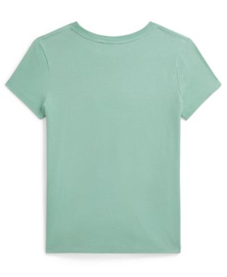 Girls' 7-16 Dog-Print Crewneck Jersey T-Shirt