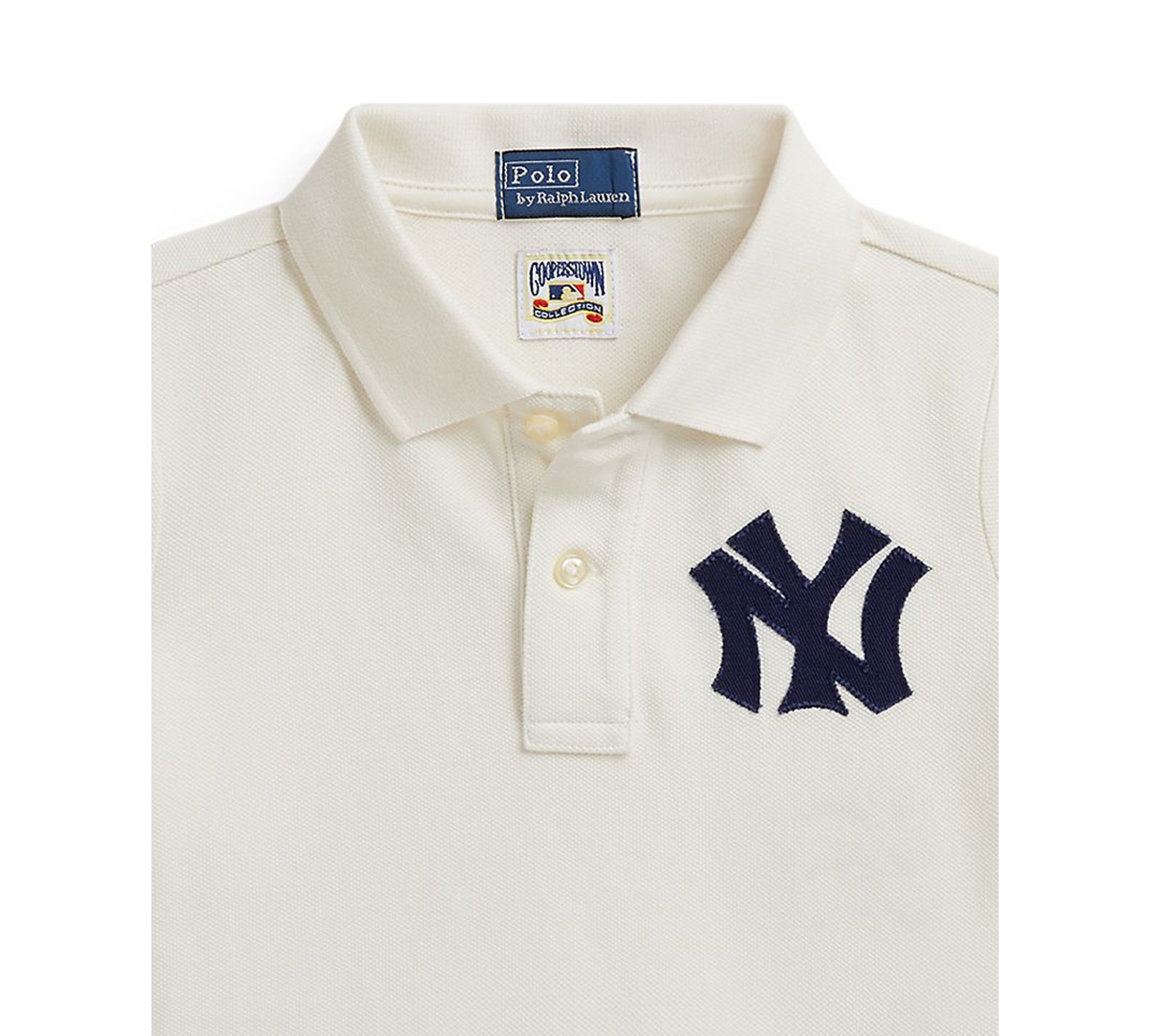 Polo Ralph Lauren Girls' 2T-6X Two-Button Placket Yankees Shirt