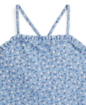 Girls' 2T-6X Floral Ruffled One-Piece Swimsuit