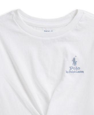 Girls' 2-6X Logo Knot-Front Crewneck Boxy T-Shirt