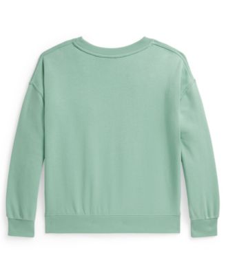 Girls' 7-16 Polo Bear Terry Crewneck Sweatshirt