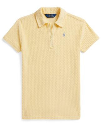 Girls' 2T-6X Cable Terry Cover-Up Polo Collar Dress