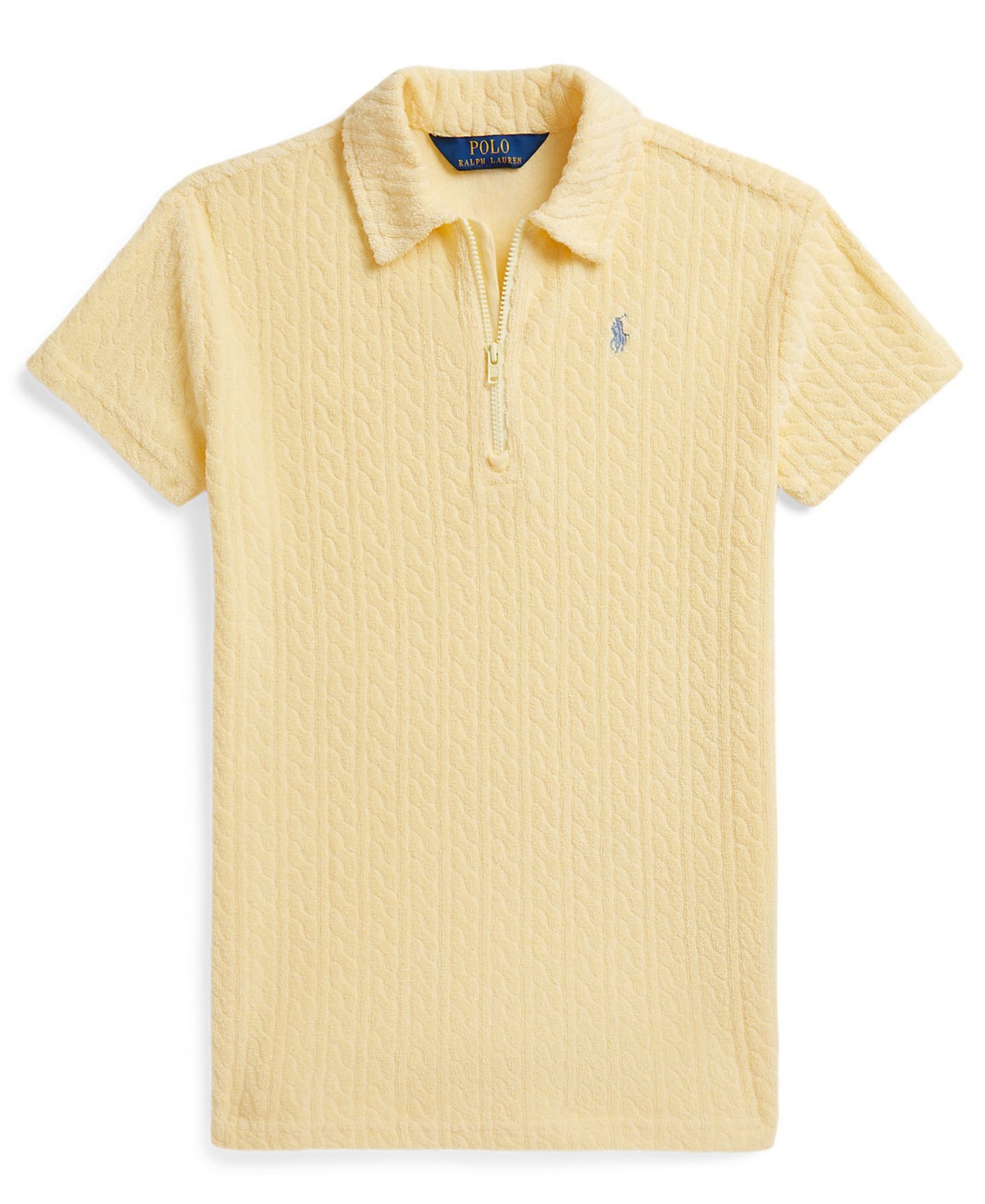 Polo Ralph Lauren Girls' 2T-6X Cable Terry Cover-Up Collar Dress