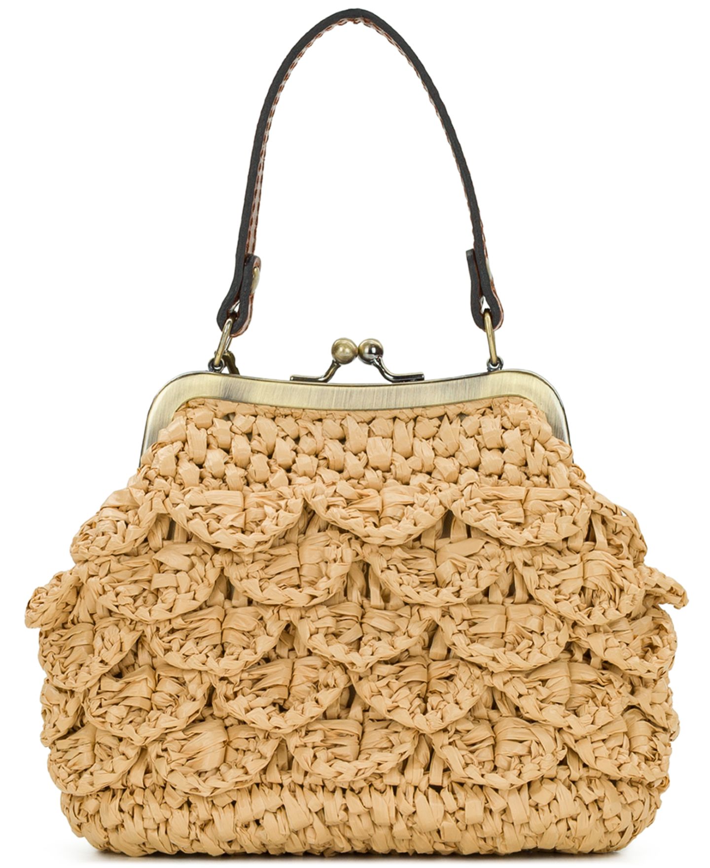 Женская сумка Patricia Nash Laureana Mini Scalloped Raffia Crossbody Frame, цвет: Euro Fine Woven — фото 2