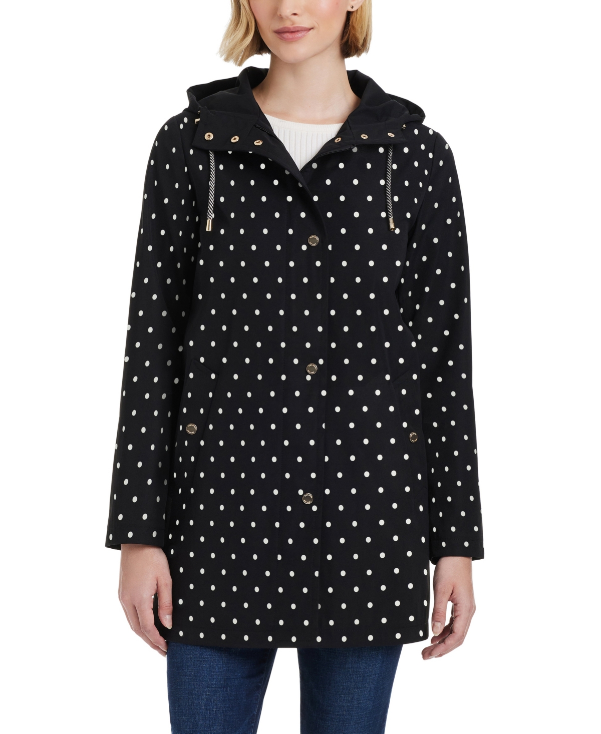 kate spade new york Women's Hooded Aline Water-Resistant Coat