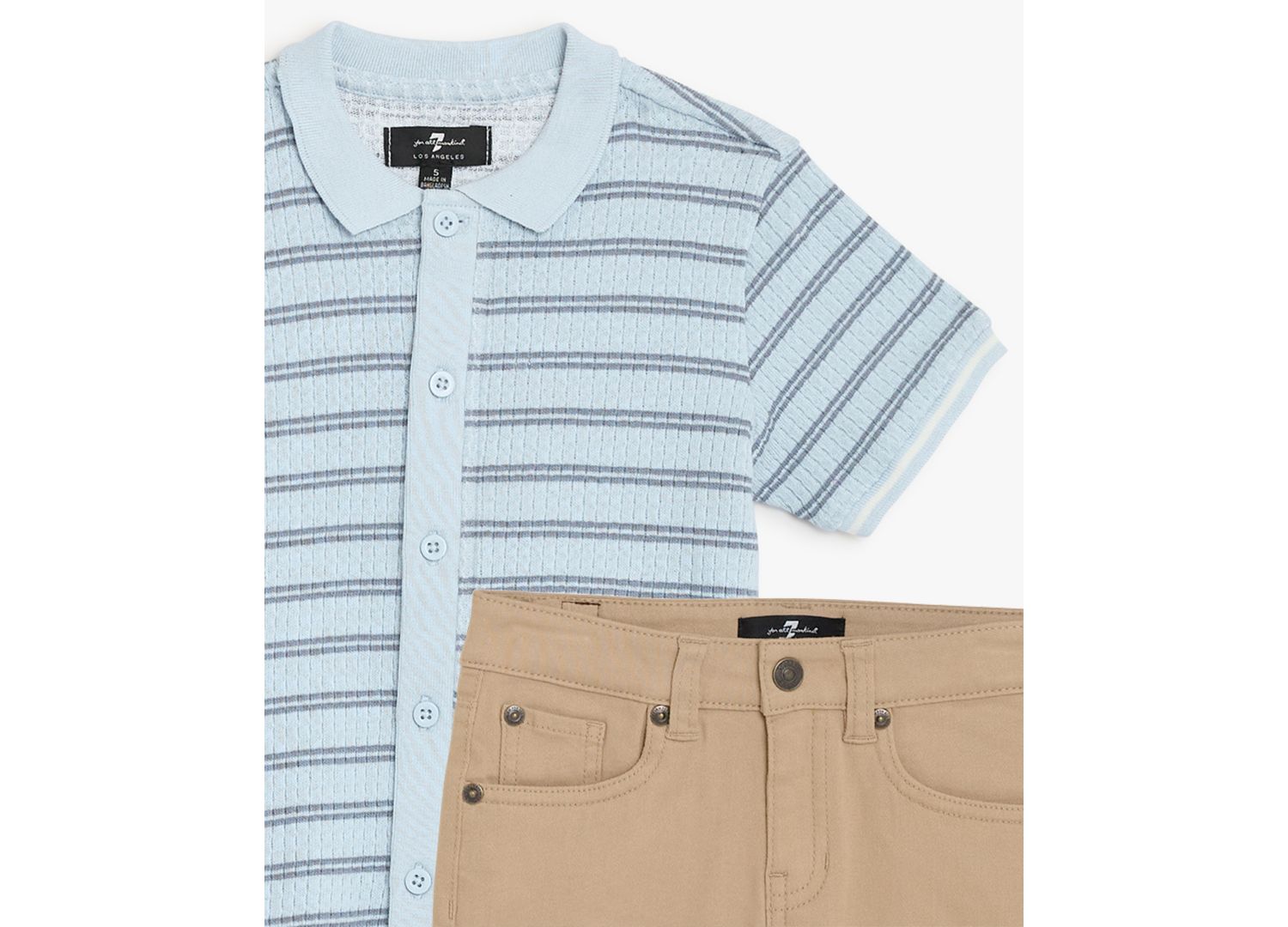 Baby Boys' Striped Polo Shirt and Twill Shorts, 2-Piece Set