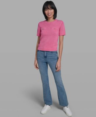 Women's Crew Neck Short-Sleeve Sweater