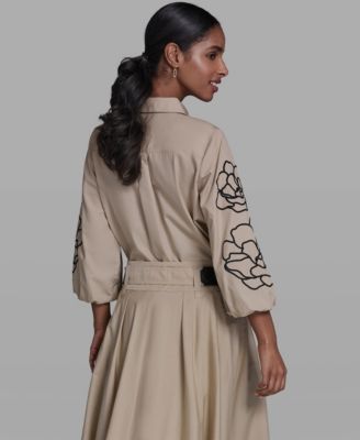 Women's Floral Detailed Collared Blouse