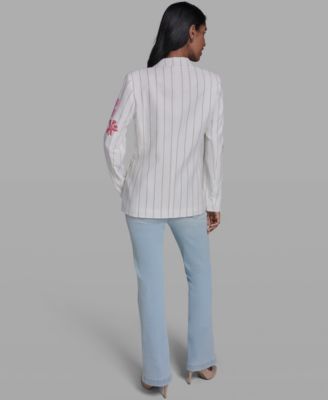 Women's Stripe Collared Blazer