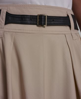 Women's Belted Midi Skirt