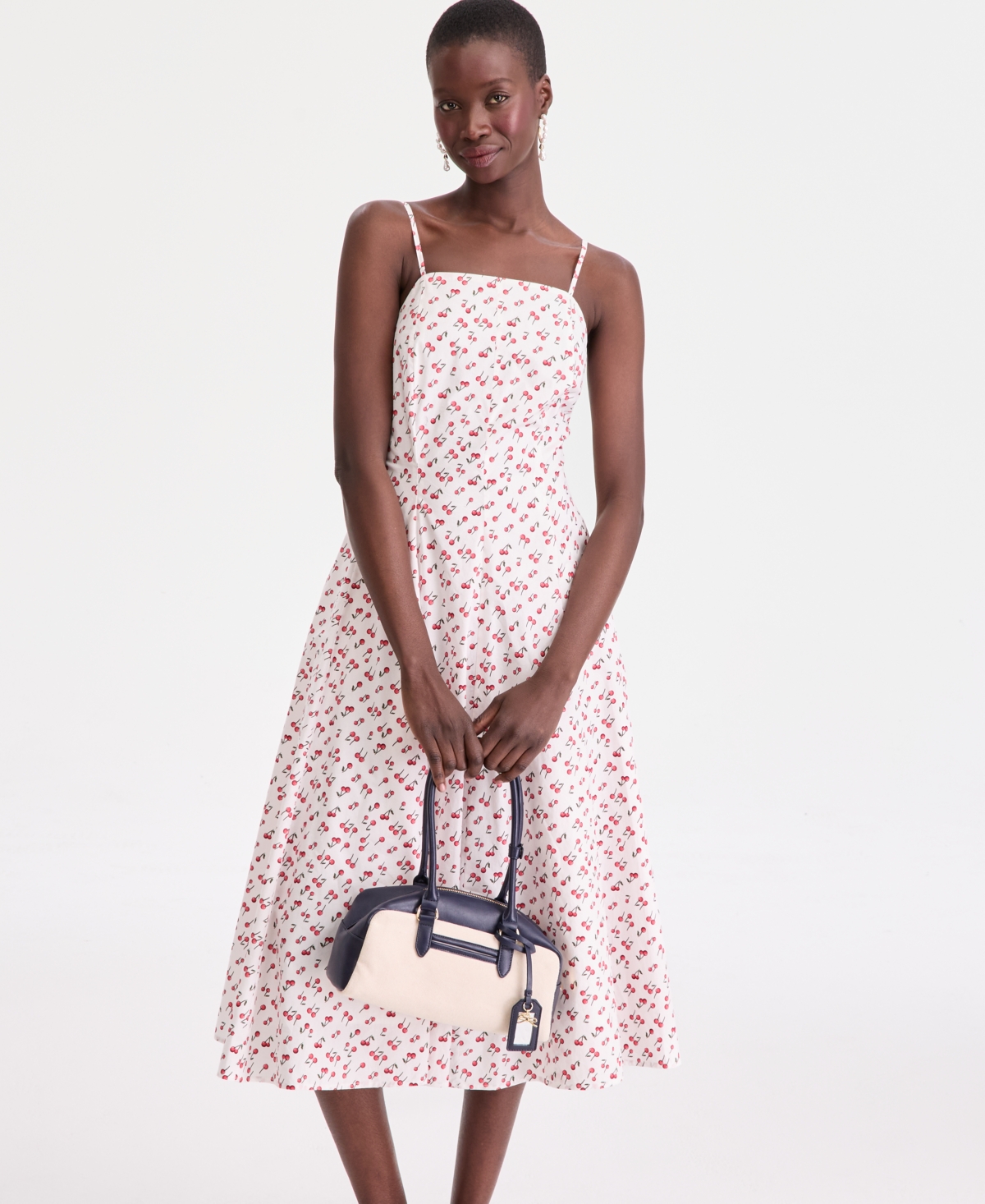 On 34th Women's Square-Neck Seamed Fit & Flare Midi Dress, Macy's Exclusive