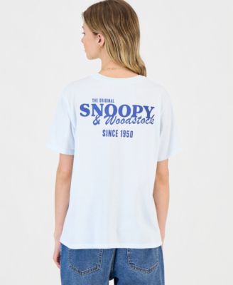 Juniors' Snoopy Woodstock Graphic Crewneck T-Shirt 