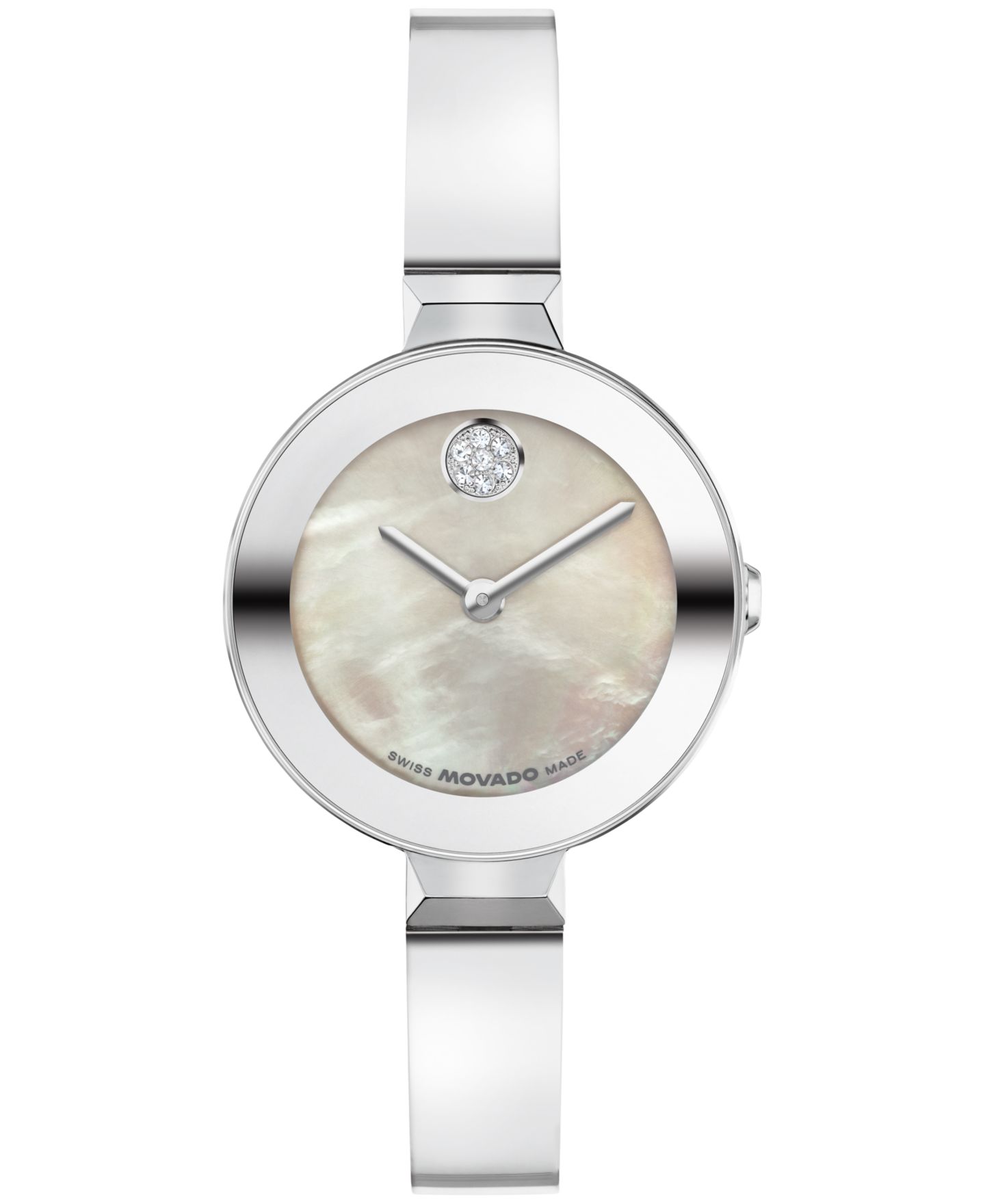 Женские часы Movado Bold Bangle Swiss Quartz Stainless Steel Watch, 28mm — фото 1