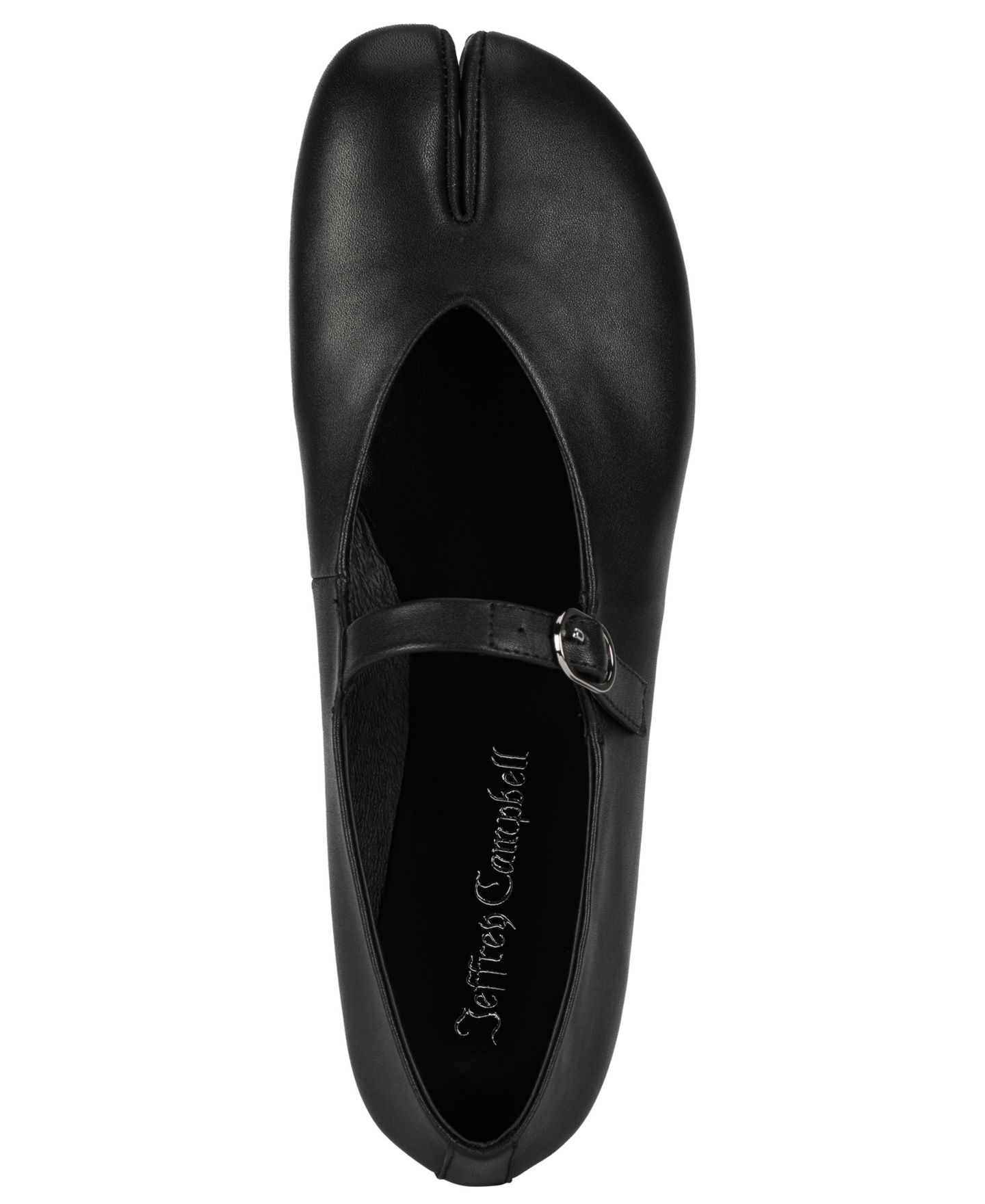 Женские балетки Jeffrey Campbell Preakness Split Toe Mary-Jane Flats, цвет: Чёрный — фото 4