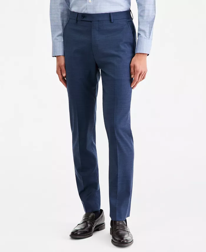 Men's Slim-Fit Wool-Blend Stretch Suit Pants - thumbnail 9