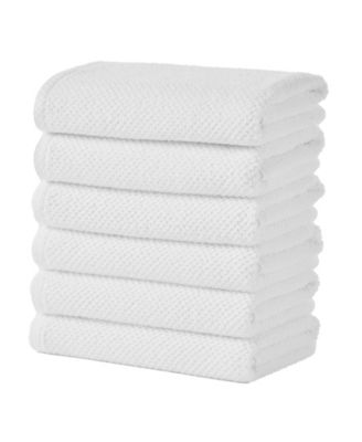 Textured Cotton Hand Towel Set, 6-Piece