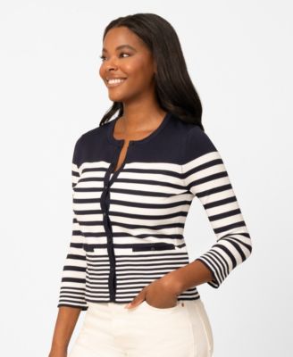 Women's Mix Stripe Cardigan Top