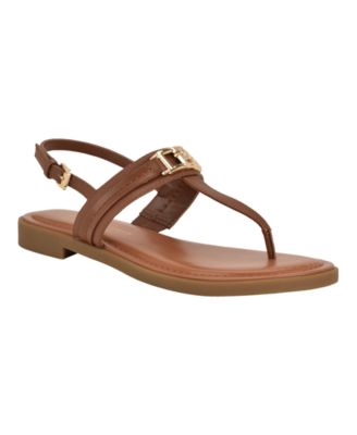 Women's Cruman Ornamented T-Strap Flat Sandals