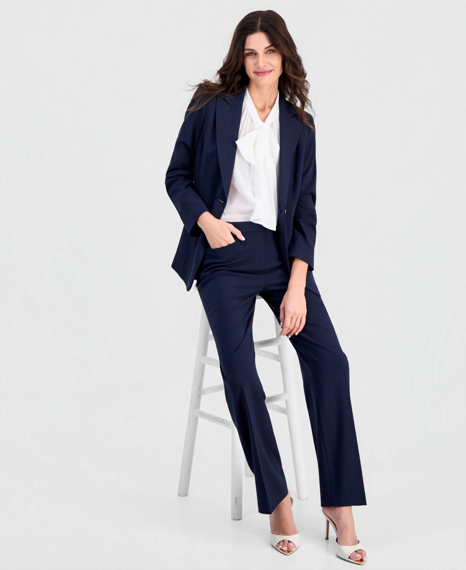 Women's High-Rise Straight-Leg Pants