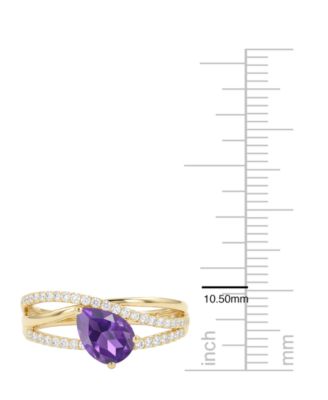 Amethyst (1-1/10 ct. t.w.) & Lab-Grown White Sapphire (1/3 ct. t.w.) Ring in 14k Gold Over Sterling Silver (Also Available in Multi-Stones)