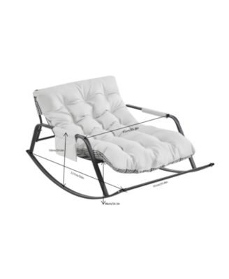 Extra-Wide Technical Leather Upholstered Rocking Gliding Reclining Chair Modern Accent for Living Room Nursery Bedroom