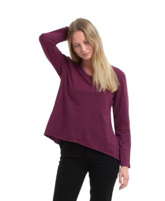 Women's Metallic Thread V-Neck Tee