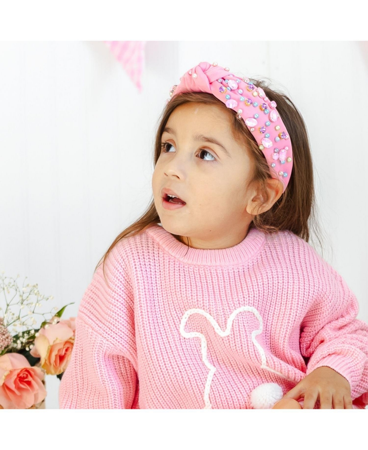 Sweet Wink Little Girls Easter Bunny Knit Sweater