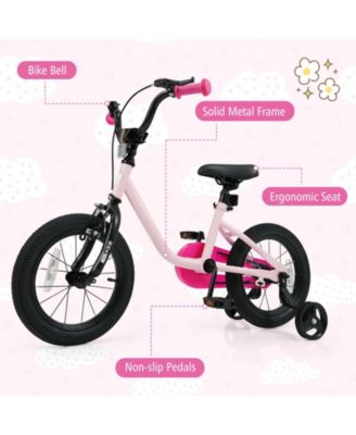 Kids Bike for 3-7 Years Old Boys and Girls 14 Inch Children Bicycle-Pink 14 Inch