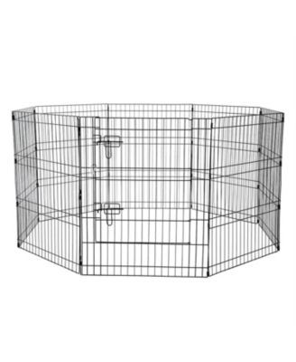 30" Foldable Dog Playpen - 8-Panel Metal Pet Pen with Pad & Cover