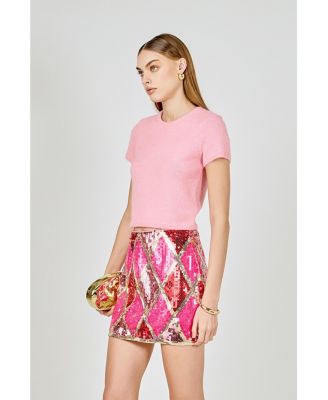 Women's Fuzzy Short Sleeve Top