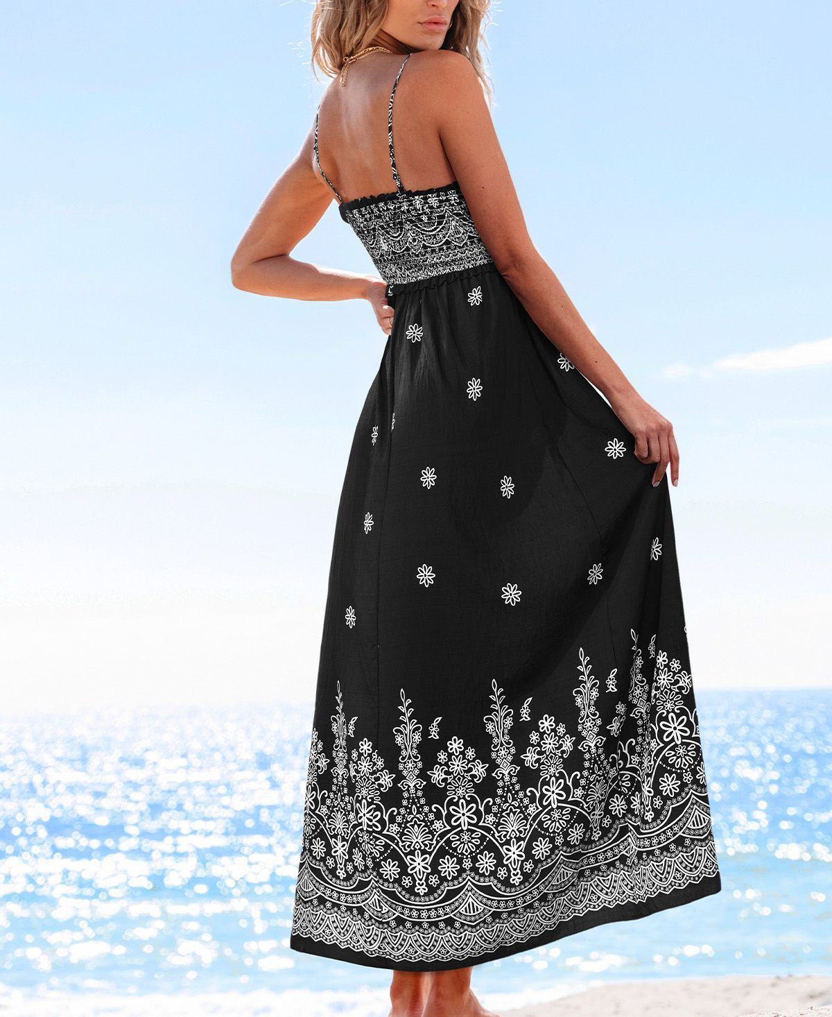 Cupshe Women's Sedona Floral Maxi Beach Dress