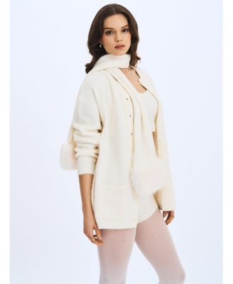 Women's Orla Wool-Blend Ribbed Knit Cardigan