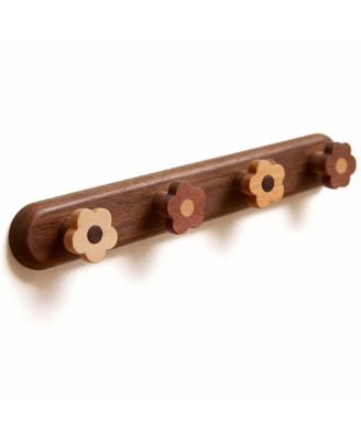 Wooden Flower Hooks for Kids - Multi-Use Wall Mount