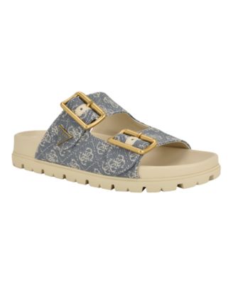 Women's Fasten Double-Buckle Footbed Sandals